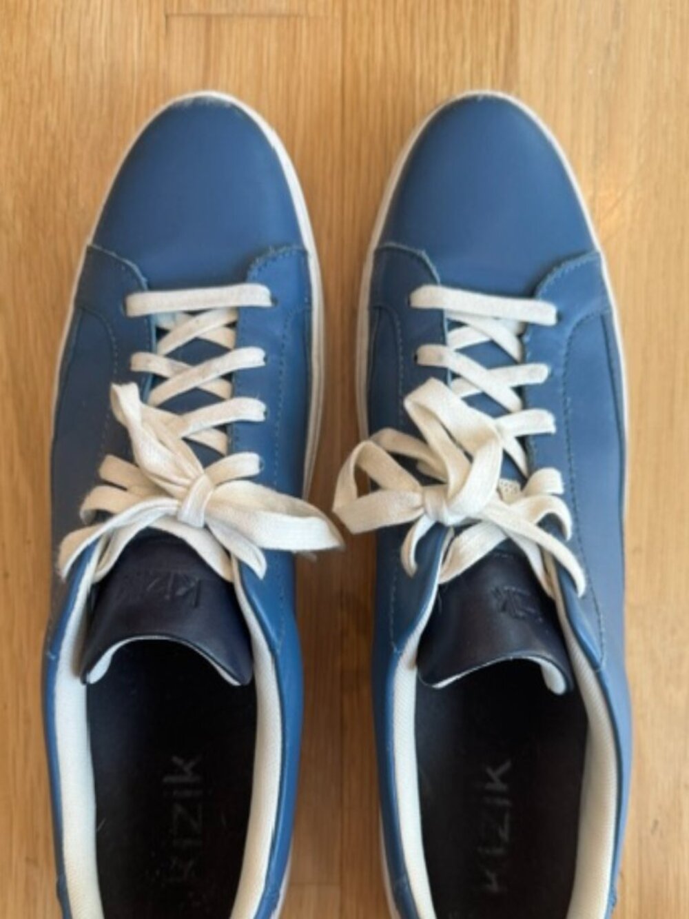 Kizik Two-Tone Leather Sneakers Blue Navy Men’s 12